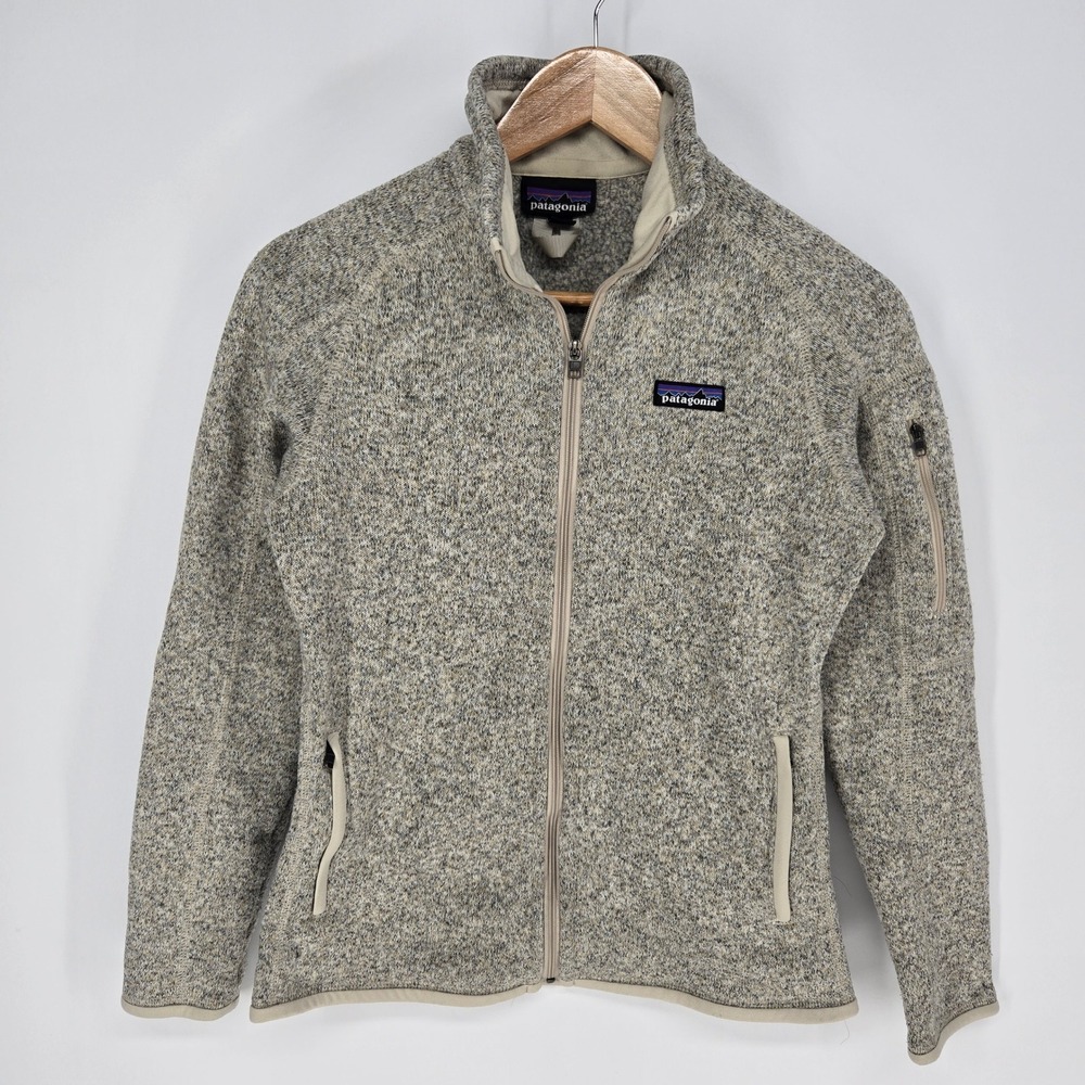 Patagonia Better Sweater Jacket Womens S Pelican Tan Full Zip Fleece 25543 FA19